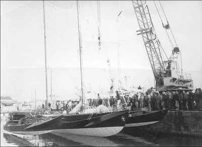 Le bateau du disparu en mer Alain Colas :