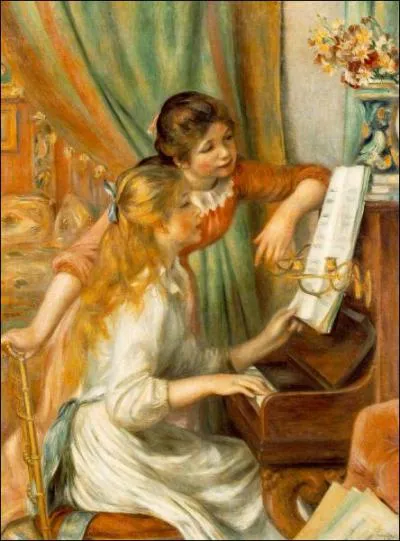 A quel peintre doit-on cette toile intitulée "Jeunes Filles au piano" ?