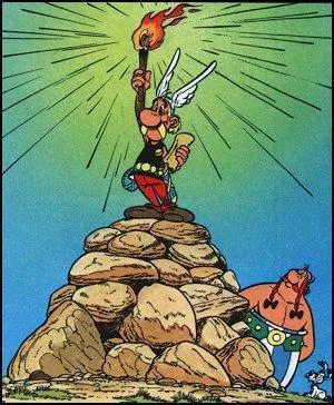 De quel monument c'est inspir Uderzo, pour cette image de l'album ' La Grande Traverse' ?