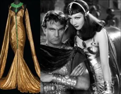 Dans quel pplum, qui porte le mme titre qu'un clbre film de Liz Taylor, Claudette Colbert s'est-elle illustre dans une magnifique robe en or borde de vert ?