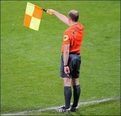 Que signifie ce geste de l'arbitre de touche ?