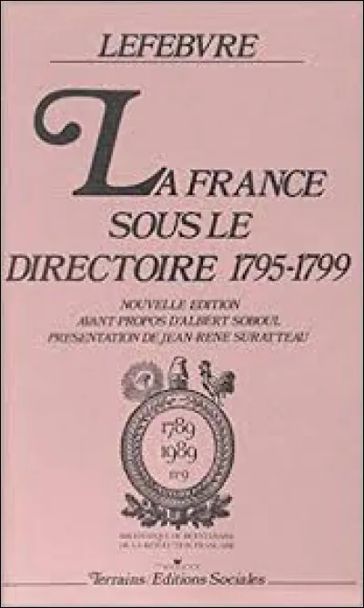 A quel régime le Directoire a-t-il succédé de 1795 à 1799 ?