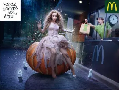 Quel personnage de dessin animé est mis en scène dans cette publicité McDonald's ?