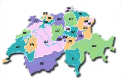 D'une superficie d'un peu plus de 41000 km, la Suisse est divise en 26 cantons. Lequel n'existe pas ?