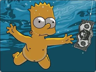 À quel groupe grunge appartient cette pochette de disque, revisitée par Bart ?