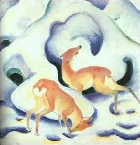 Cerfs dans la neige