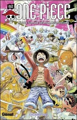 Quel personnage n'est pas prsent sur la couverture du tome 62 de la srie One Piece ?