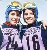 Aux JO d'Innsbruck, en 1964, ce sont les soeurs Goitschel qui remportrent les mdailles d'or, l'une en slalom et l'autre en gant. Ces skieuses se prnommaient :