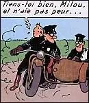 Pourquoi est-il impossible que Tintin ait atteint le taxi peu aprs cette case ?