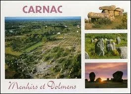 Je commence par la commune de Carnac, connue pour ses alignements de 2934 menhirs. Ses habitants sont les ...