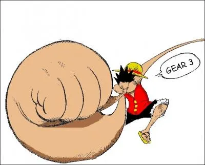 En Gear 3, quel mot Luffy rajoute-t-il  ses attaques ?