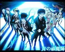 Comment s'appellent les deux dimensions qui composent le monde de  Blue Exorcist  ?