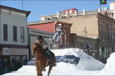 Quel sport questre consiste  tre tir par un cheval avec des rollers ou des skis  nos pieds ?