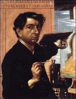 Quel artiste italien a ralis cet  Autoportrait  la palette , en 1924,  l'ge de 36 ans ?