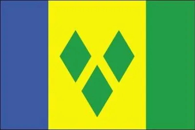 Les losanges verts du drapeau de Saint-Vincent-et-les-Grenadines...