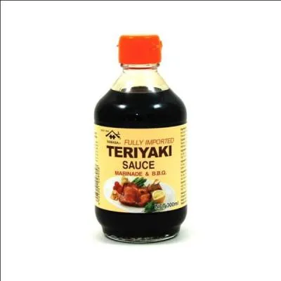 Quelle est la composition de la sauce  teriyaki  dont vous accompagnez vos boulettes de viande de poulet ?