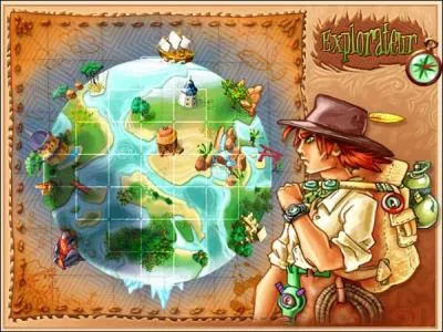 Carte du monde, chapeau sur la tte, sac  dos rempli d'accessoires, il n'y a pas de doute te voil en aventurier pour aller explorer...