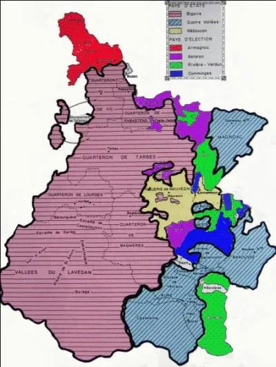 L'ancien comt de Bigorre occupe actuellement,  l'ouest, 70% de la surface du dpartement ...