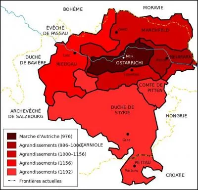 En 1278, Rodolphe de Habsbourg, roi de Germanie et roi des Romains, de fait empereur du Saint-Empire romain germanique, contraint le roi de Bohme Ottokar II  lui cder un territoire qu'il occupait indment. Si vous relisez le message de prsentation, vous comprendrez qu'il s'agit du