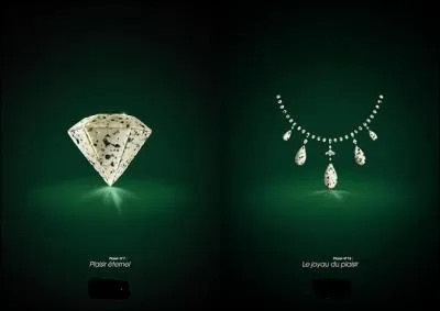 D'accord, pour votre santé, évitez de manger trop gras, trop riche, mais que diriez-vous de vous engager par cette déclaration de « Plaisir éternel », avec un gros diamant taillé en ------ puis avec « Le joyau du plaisir », un collier précieux en ------ élaboré exclusivement avec des laits crus de brebis ?