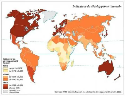 Premier chapitre,  Quelles sont les sources de la croissance conomique ?  . Cr par l'conomiste indien Amartya Sen, l'Indice de Dveloppement Humain est un indicateur composite dont le calcul donne un rsultat compris entre 0 et 1. Quelles donnes sa formule prend-elle en compte dans sa version la plus rcente (2011) ?