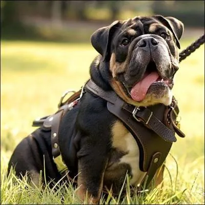 Ce chien est un bulldog anglais.