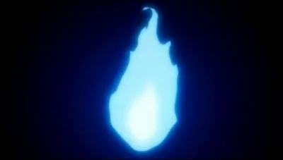 Dans quels mangas le héros ou l'héroïne a des flammes bleues ?