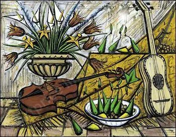 Qui a peint cette nature morte avec violon ?