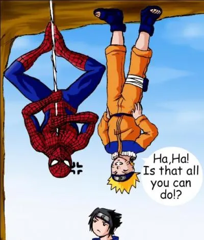 Incroyable ! Spider-Man arrive dans "Naruto". Mais pourtant, quelqu'un est en train de se moquer de lui ?