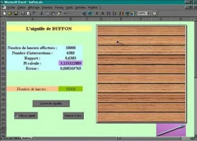 Connaissez-vous le but de l'expérience de « l'aiguille de Buffon » ? Quel nombre cette expérience vous permettra de déterminer de façon approximative ?