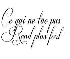 De qui est la célèbre citation "ce qui ne tue pas rend plus fort" ?