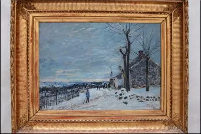 Qui a peint "Temps de neige à Veneux-Nadon" ?