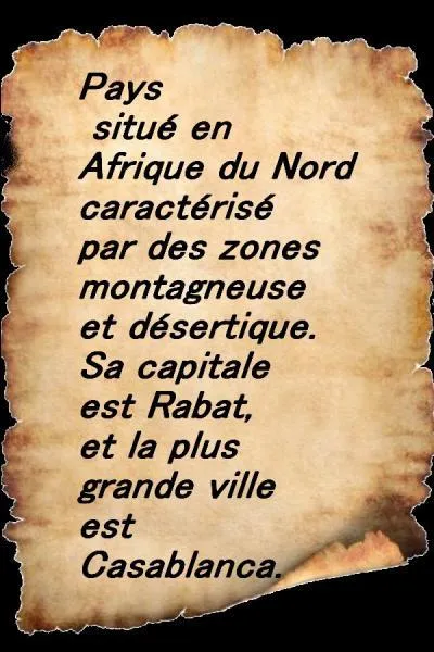 Quel est le pays où se trouve le trésor ?