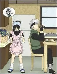 Sasuke a voulu jouer à "action ou vérité" avec Kakashi ; mais malheureusement comme on peut le voir, il a perdu et il est bien décidé à se sauver de cet horrible gage de servante. Mais comment va-t-il faire ?