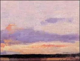 Qui a peint "Étude de ciel, harmonie de tons violet et rose" ?