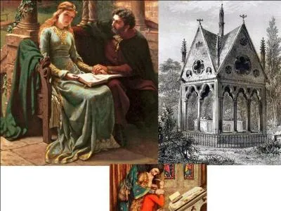 C'est un couple du Moyen Age. Tous les deux sont des membres de la religion catholique de l'époque. L'amour qu'il éprouvait pour son épouse lui a coûté une partie sensible de son corps. En 1817, leurs dépouilles furent transférées au cimetière du Père-Lachaise, à Paris.

Qui est-il (Réponse 1 ou 2) ?
Qui est-elle (Réponse 3 ou 4) ?