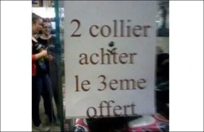 Deux fautes en une affiche ou pas.