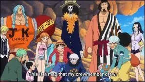 Combien de personnes se trouvent sur le Sunny quand ils arrivent sur Dressrosa ?