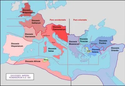 Quel empereur est à l'origine de la séparation Occident-Orient de l'Empire romain au IIIe siècle ?