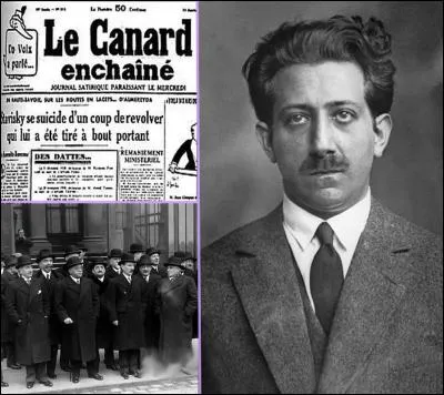 La mort en janvier 1934 dans des conditions suspectes d'Alexandre Stavisky, pilier principal du célèbre scandale financier où les milieux politiques furent compromis, contribua à la chute de quel gouvernenent  ?