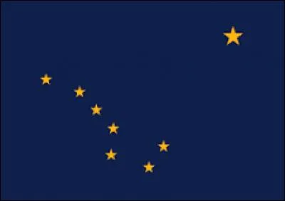 Que peut-on voir sur le drapeau de l'Alaska ?