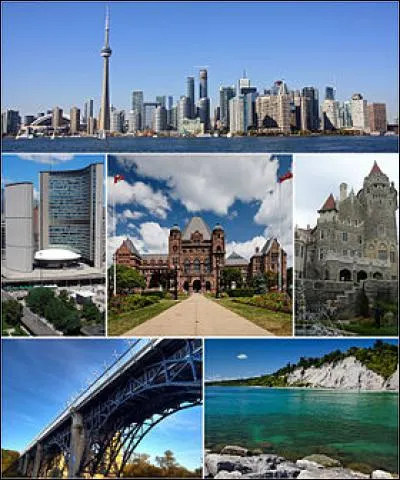 Commençons par la plus grande ville du Canada. C'est la capitale de la province de l'Ontario. Elle est située au sud-est de son pays. C'est aussi la cinquième ville la plus peuplée en Amérique du Nord. Quelle est cette ville ?