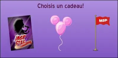 À quel moment peut-on choisir un cadeau ?