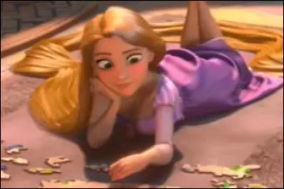 Quel est le motif du puzzle que Raiponce réalise durant la première chanson du film ?