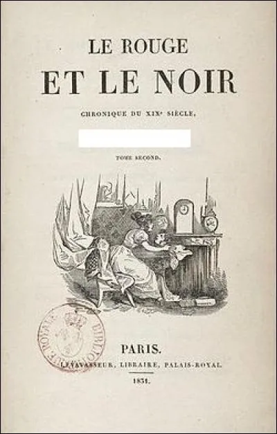 Qui a écrit "Le Rouge et le Noir" ?