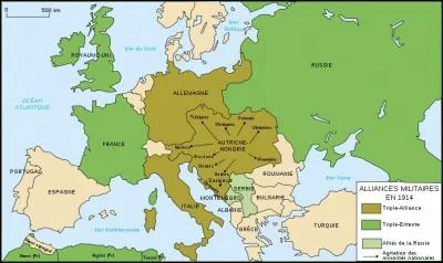 Quels sont les pays qui font partie de la "Triple-Entente" ?