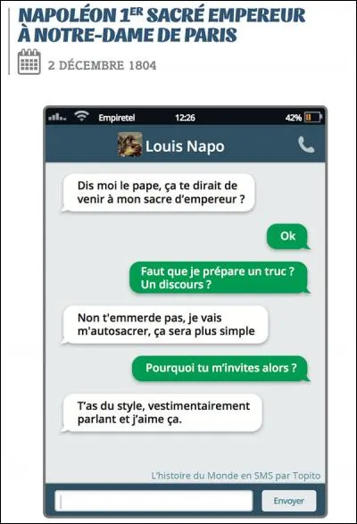 Avec qui Napo parle-t-il ?